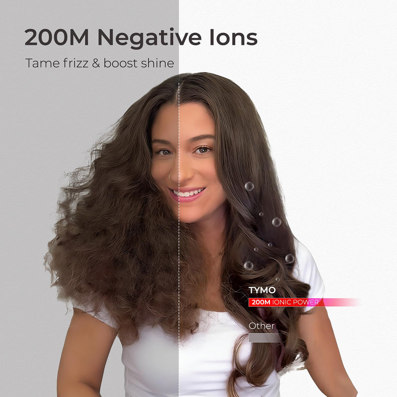 TYMO Hair Dryer Brush Blow Dryer Brush in One, 4 in 1 Ionic Hairdryer and Styler Volumizer with Oval Titanium Barrel, Hot Air Straightener for Smooth Frizz-Free Blowout, Gold
