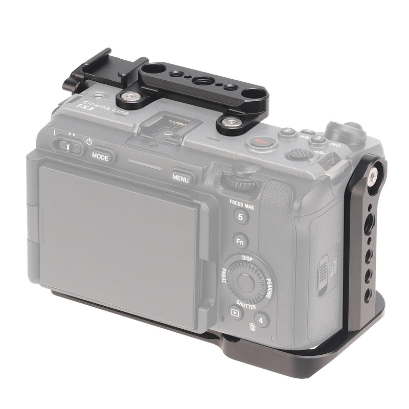 FX30 Camera Cage with NATO Rail Top Plate for Sony FX3 FX30 ILME-FX30 Camera Accessories 1/4" 3/8" Hole Arca Swiss Cage+Top Plate