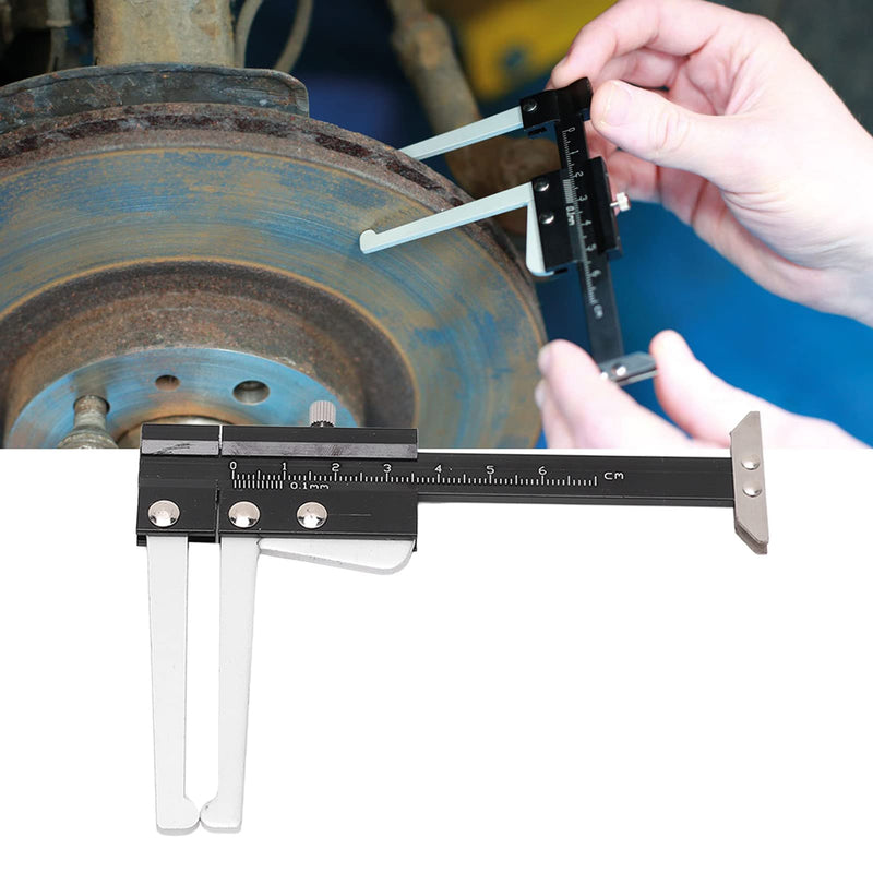 Tire Tread Depth Gauge - Brake Pad Wear Gauge | 0-60mm Metric Brake Disc Rotor Thickness Caliper,Manual Portable Measuring Tool for Car,Truck,Motorcycle