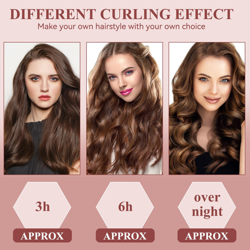  [AUSTRALIA] - 4 Pcs Heatless Curlers, Overnight Heatless Curls, Heatless Curling Rod Hair Rollers for Long Hair, Soft Satin Sleeping Lazy Curler Set for DIY Hair Styling Tools
