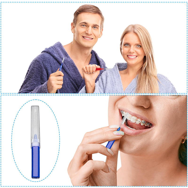 B Rush Interdental Advanced Brush for Braces, Oral Teeth Cleaning, Dental Disposable Soft Flossing Brushpicks Removes Plaque, Tapered Head Reach Both Small Tight Gaps and Wide Spaces (200 Pcs) 200 Pcs