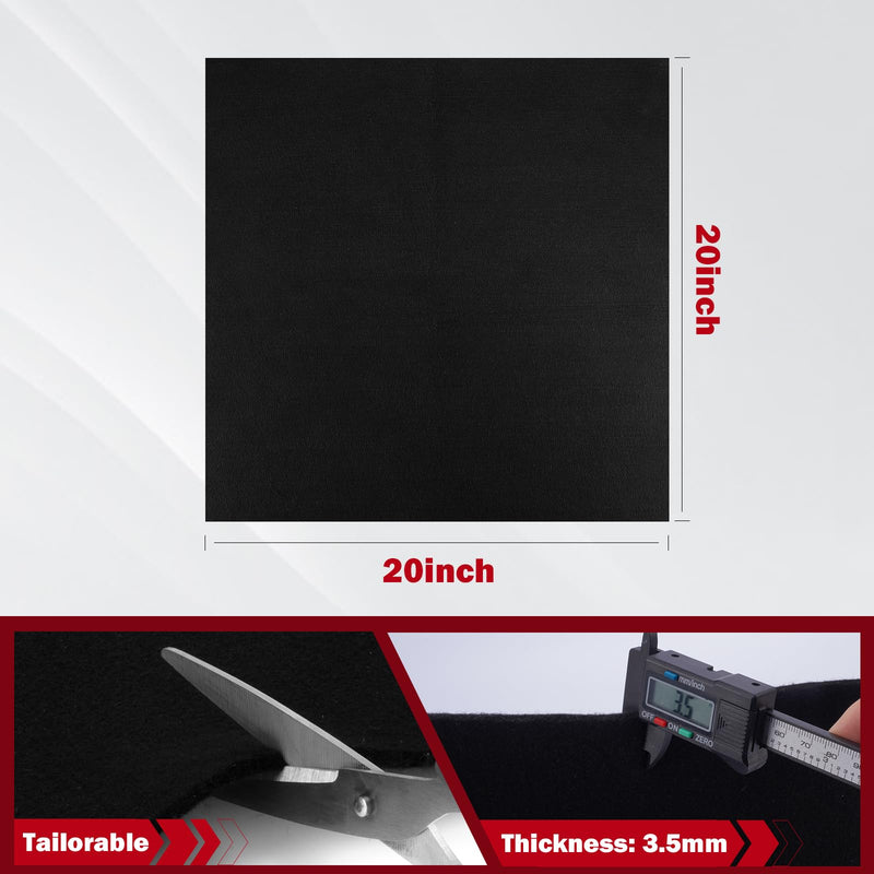 kanhiro Carbon Felt Welding Blanket Fireproof - 20" X 20" Heat Resistant Fabric 1800°F High Temp Insulation Blanket, Heat Shield Mat for Grill Stove Pit, Welding Pad for Plumbing Brazing 1/7 Inch (3.5mm) 20" x 20" - 1Pack