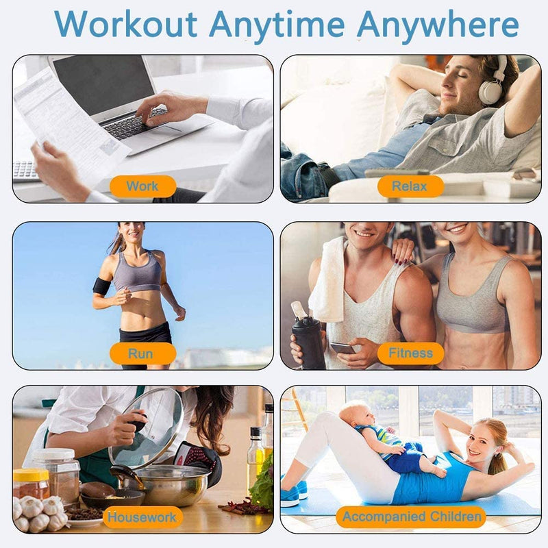 Fitness Belt Abs Stimulator Muscle Training Fitness Workout Equipment Ab Core Toner Belt for Abdominal/Arm/Leg for Home Use Blue-01
