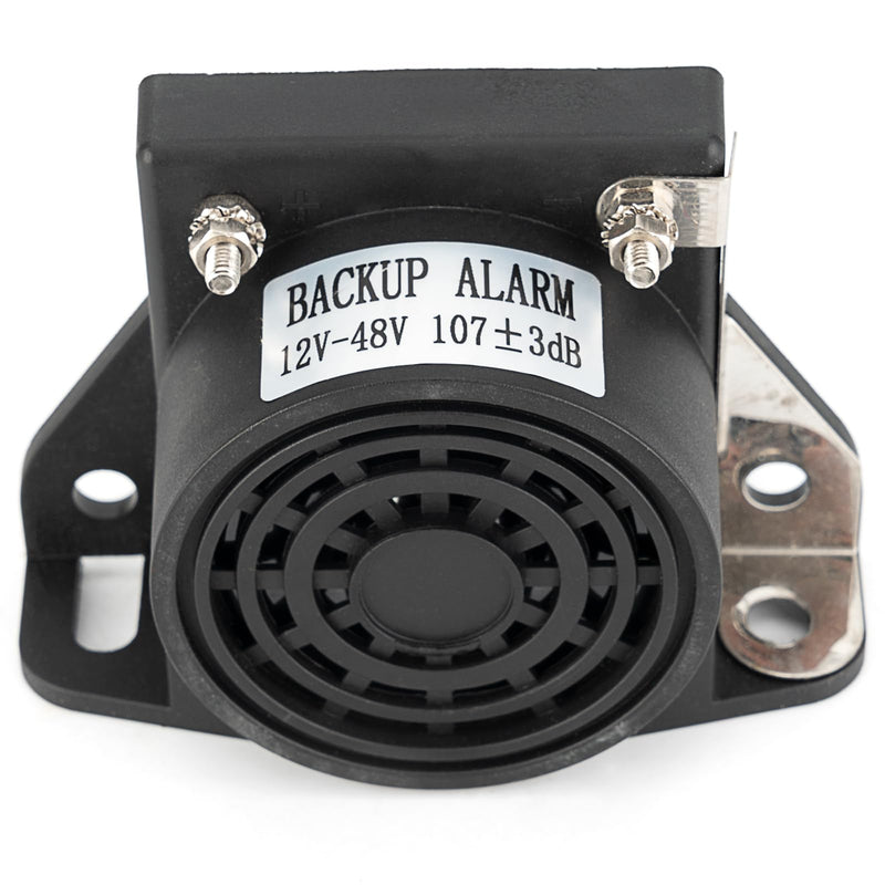LINGYAO Backup Alarm 12V-48V DC Waterproof 107dB Super Loud Beeper - Reverse Warning Alarm for Trucks, Commercial Vehicles, Forklifts, Golf Carts  Square alarm horn