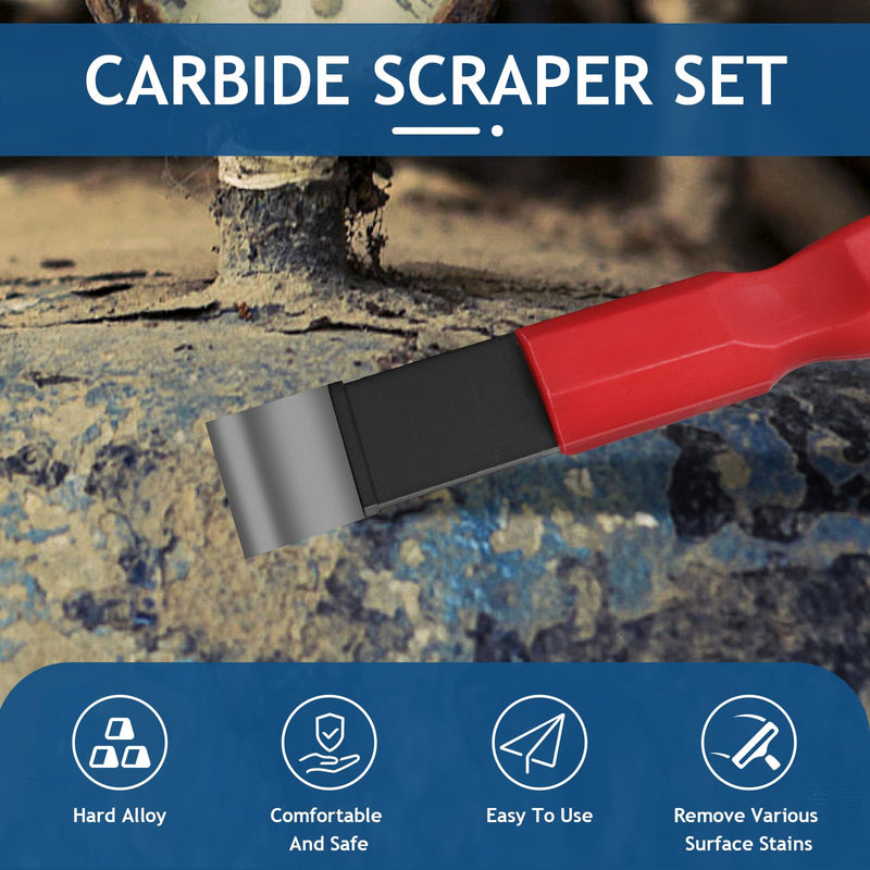 Carbide Scraper, 1-1/4 Inch and 5/8 Inch Carbide Scraper Set, Carbide Gasket Scraper for Metal and Automotive(2 Piece)
