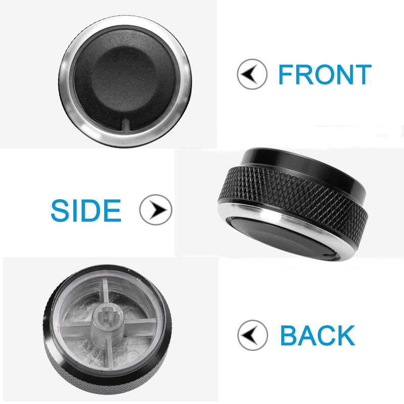 JDMCAR Compatible with Toyota Tacoma 2005-2015 A/C Air Conditioning Control Switch Knob Button, HVAC Control Knob Tacoma Heater Temperature HVAC Fan Control Knob - (A Set of 3 Knobs) Black