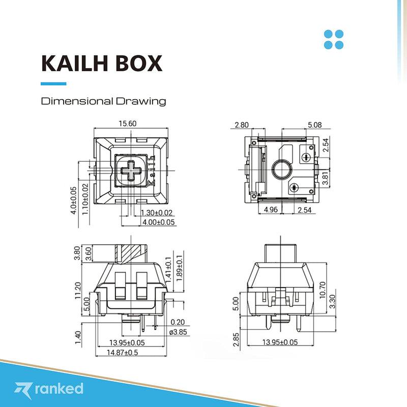 Ranked Kailh Box Key Switches for Mechanical Gaming Keyboards | Plate Mounted (Kailh Box Jade, 65 Pcs) Kailh Box Jade