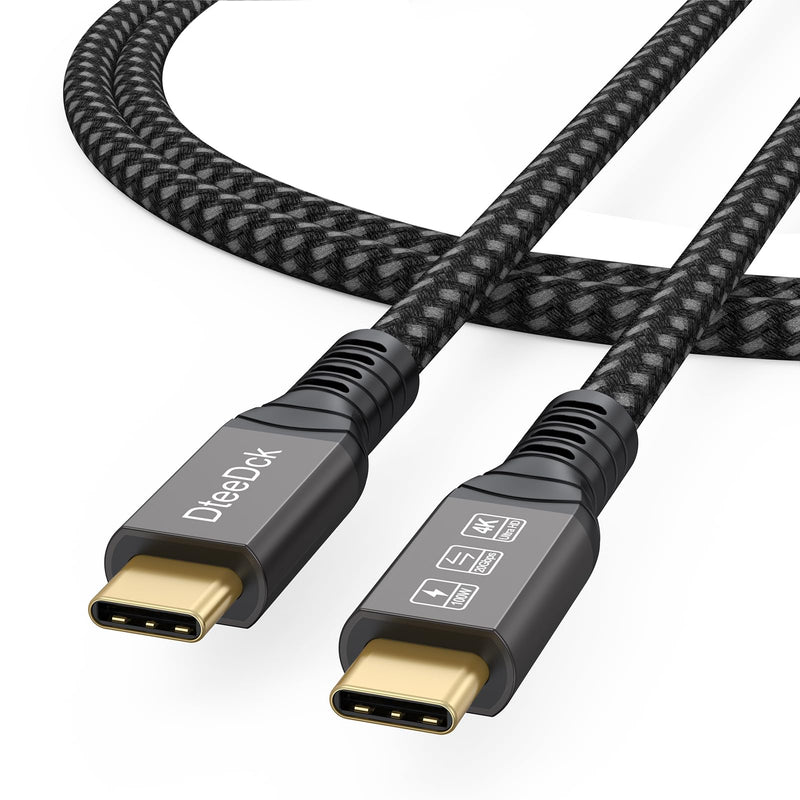 USB C Monitor Video Cable 3Ft, 4K@60Hz Display/20Gbps Data Transfer/100W Fast Charging USB Type C Cord USBC 3.2 Gen 2 for Monitor Docking Station Laptop Phones and More Grey 1