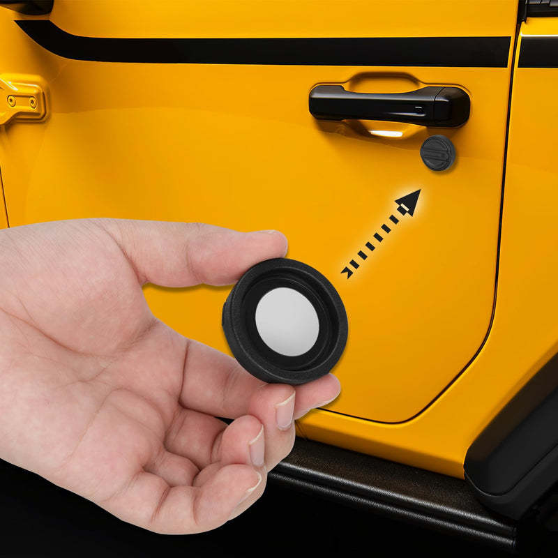 Strong Magnetic(Upgrade N52) Keyhole Covers Compatible with 2018-2025 Jeep Wrangler JL and Gladiator JT, Keyhole Protection Keyhole Cover Door Lock Cover for Jeep 3 Year Warranty (Classic) classic