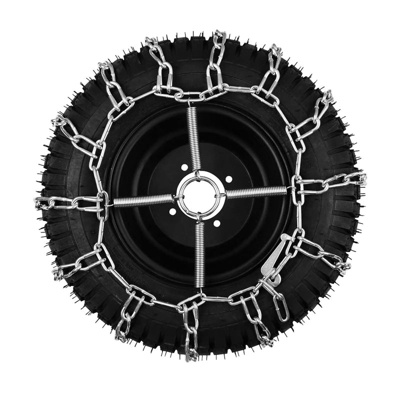 1 Pair Tire Chain Tensioners Snow Chain Tensioners for Lawn Tractor, Garden Tractor Rider, Snow Blower(18x7.5-8,18x8.5-8, 18x9.5-8, 20x8.0-8, 20x10-8) 4 Link Chain-005