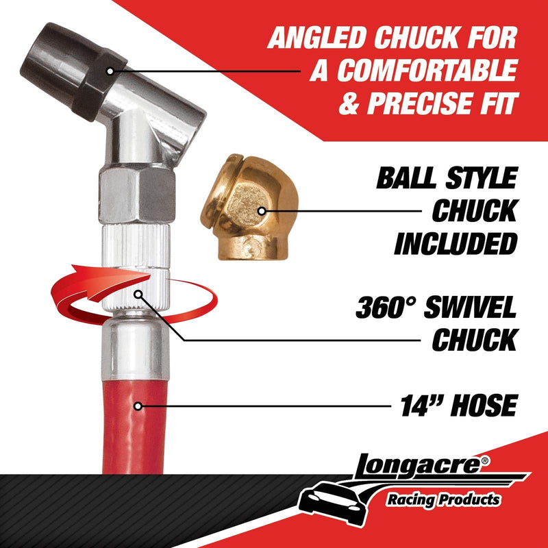Longacre 50417 0-60 PSI Analog Tire Pressure Gauge, 2 Inch