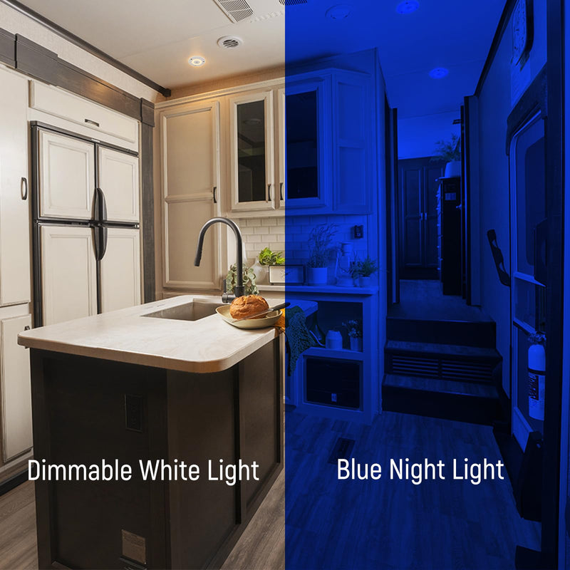 2 Pack 12V LED Ceiling Dome Light 400LM, 4.75" Dimmable Interior Light for RV Boat Camper Van Travel Trailer Truck Sailboat Interior Lighting,Surface Mount & Touch Switch (Warm White) 4.75" Warm White