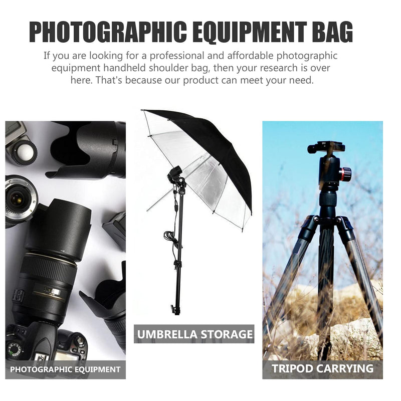 Mobestech Tripod Carrying Bag Oxford Photographic Equipment Bag for Tripod Light Stand Carrier Padded Protection Shoulder Strap Hand Strap Smooth Zipper D Ring Clasp 15.74In