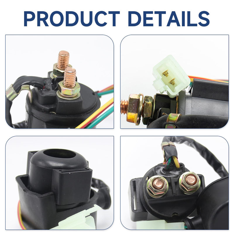 Solenoid Starter Relay for Chinese Made 50cc 70cc 90cc 100cc 110cc 125cc ATV,Dirt Bike,GO-Kart,Pochet Bike,Chopper,Scooter