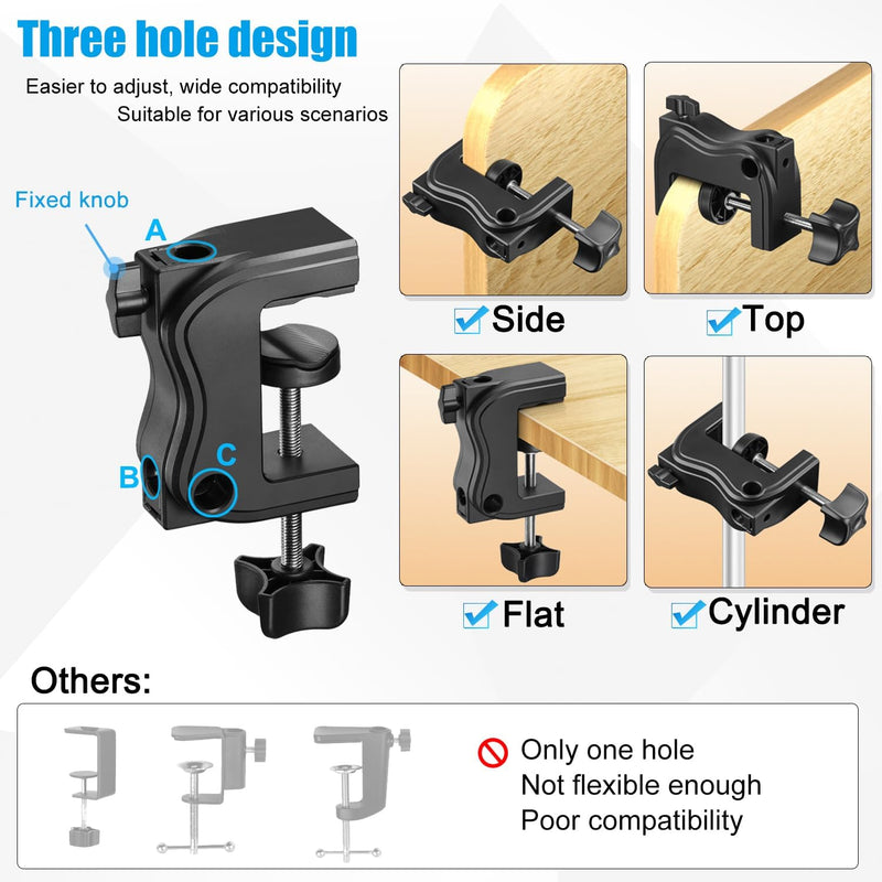 Tablet Holder for Desk, 21 Inch Gooseneck Tablet Holder iPad Desk Holder for Table/Bed/Lectern/Kitchen Fits for iPad mini/Air/Pro, Kindle Fire, Galaxy Tabs and All 4.7-12.9" Tablets Phones