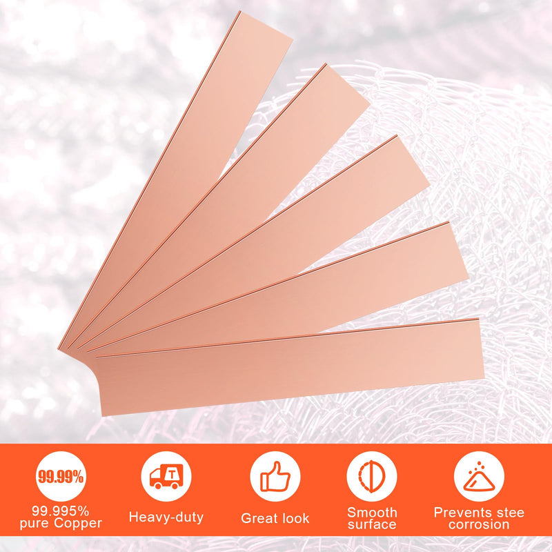 Yaocom 20 Pack Pure Copper Anode Sheet (99.995% Pure) for Plating and Electroplating, Copper Electrode Strip 0.04'' x 1'' x 6'' / 1mm x 25mm x 150mm