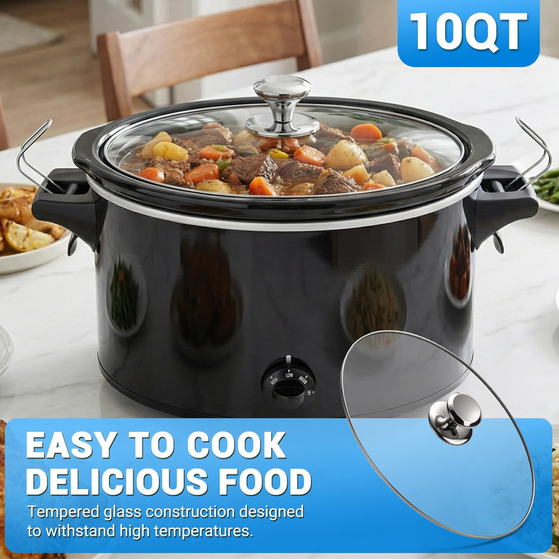 Oval Glass Lid 10 Quart Replacement for Hamilton Beach (33195) Slow Cooker, 10qt Slow Lid Replacement, Clear Cooker Lid Replacement Part