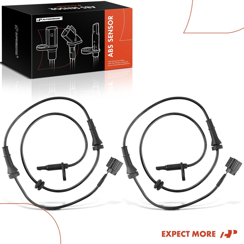 A-Premium Front Left and Right ABS Wheel Speed Sensor Compatible with Nissan Models - Murano 2009-2014 - Front Driver and Passenger Side, Replace# 47910-1AA0A 2-PC Set