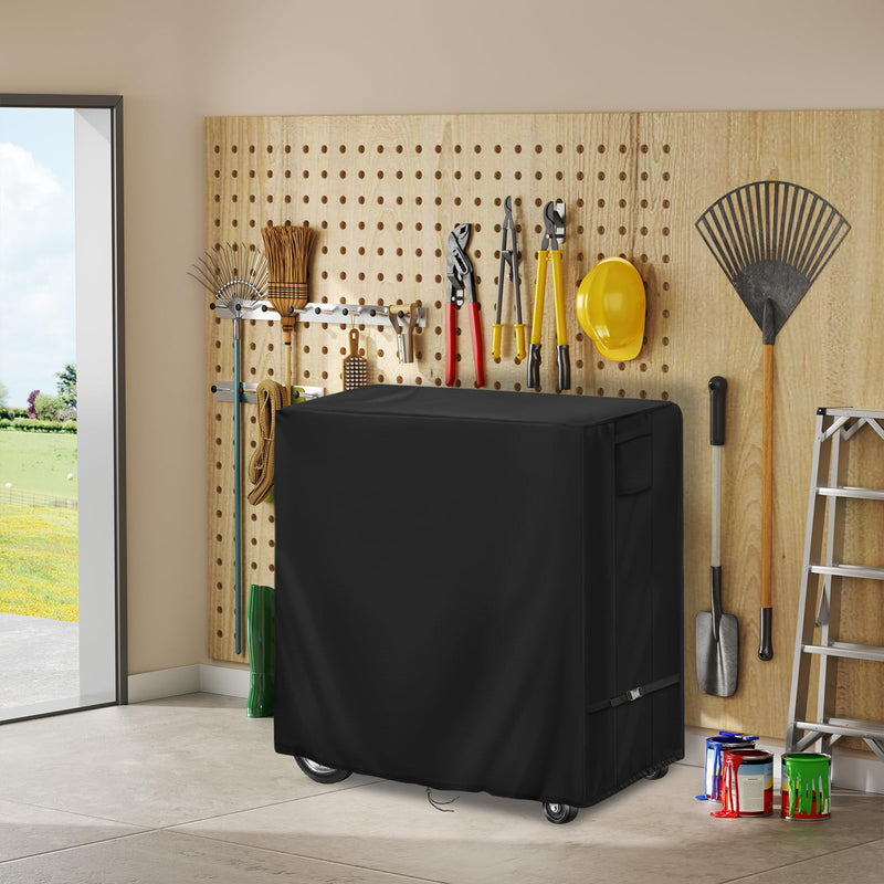 Welding Cart Cover, 37inch Waterproof Welder Cart Cover for Rolling TIG MIG Welding Cart and Air Cutting Machine Cart, Black-37”L x 18”W x 40”H Large
