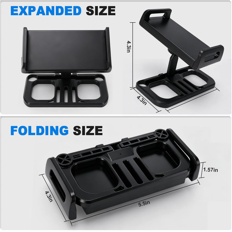 Foldable Tablet & Phone Holder for DJI RC-N1/N2/N3, 4.7-12.9" Mount for iPad/Phones, Fits Mini 5/4 Pro/Air 3/Mavic 3/Neo/Flip, No-Disassembly Design with Lanyard