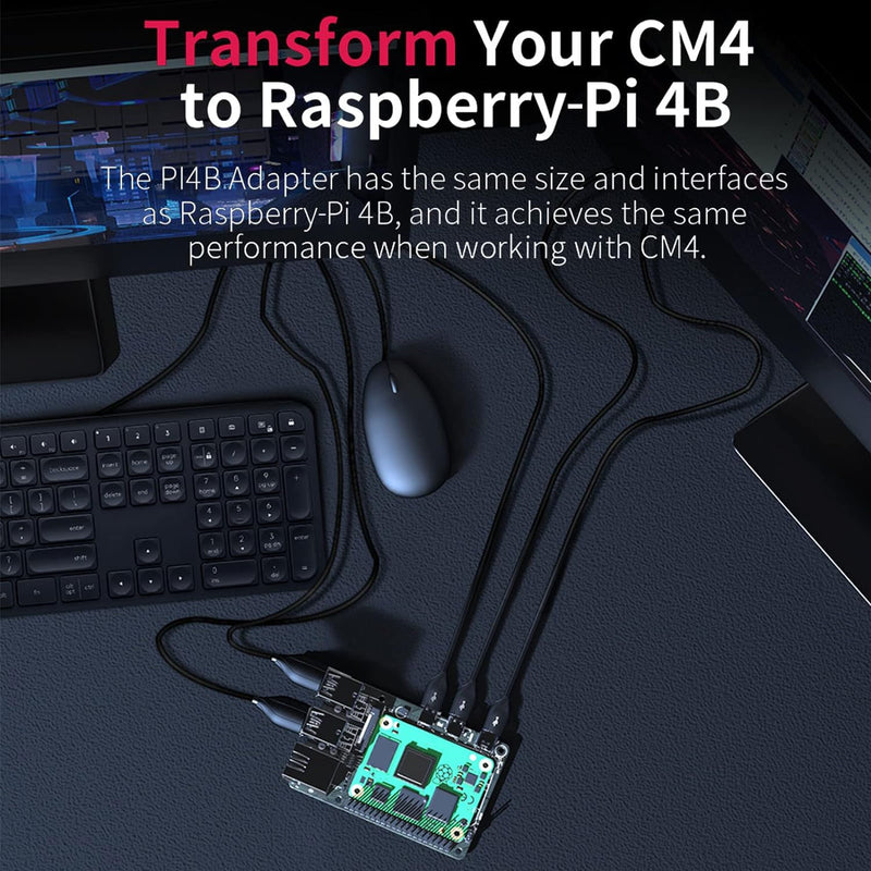BIGTREETECH Pi4B Adapter V1.0 for Raspberry-Pi CM4, BTT CB1 V2.2/CB1 eMMC/CB2 Core Board Compatible SKR Mini E3 V3.0/SKR V1.4 Turbo/Octopus V1.1/Pro to Running Klipper for Voron/CoreXY/i3 3D Printer