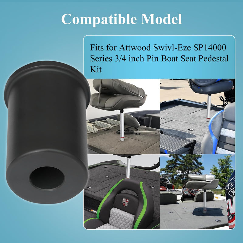 SP-14000 Boat Seat Rod Adapter Bushing, Converts 1.77 Inch Bases Accepts 3/4 Inch Boat Seat Pin Post, Fits for Attwood Swivl-Eze SP14000 Series 3/4 inch Pin Boat Seat Pedestal Kit 2 Pack