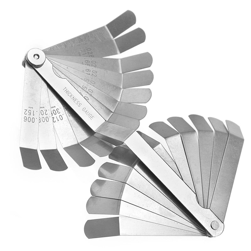 Create idea Stainless Steel Feeler with 26 Blades Laser Reading Combination Feeler Offset Gauge Dual Sided Gage Metric