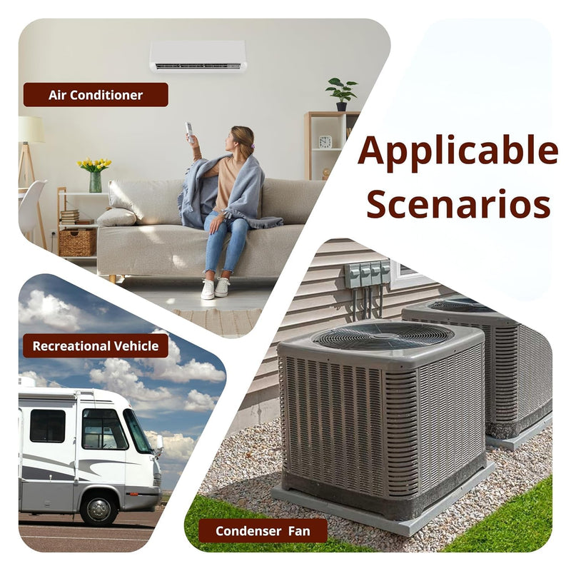 Buck 40+5uF 40/5 MFD ±6% CBB65B Dual Run Round Start Capacitor - Ideal for HVAC Systems, Air Conditioner Unit Fan Motor Start, Heat Pump, & Condenser Straight Cool Applications 370/440VAC 50/60Hz 40+5 µF 1