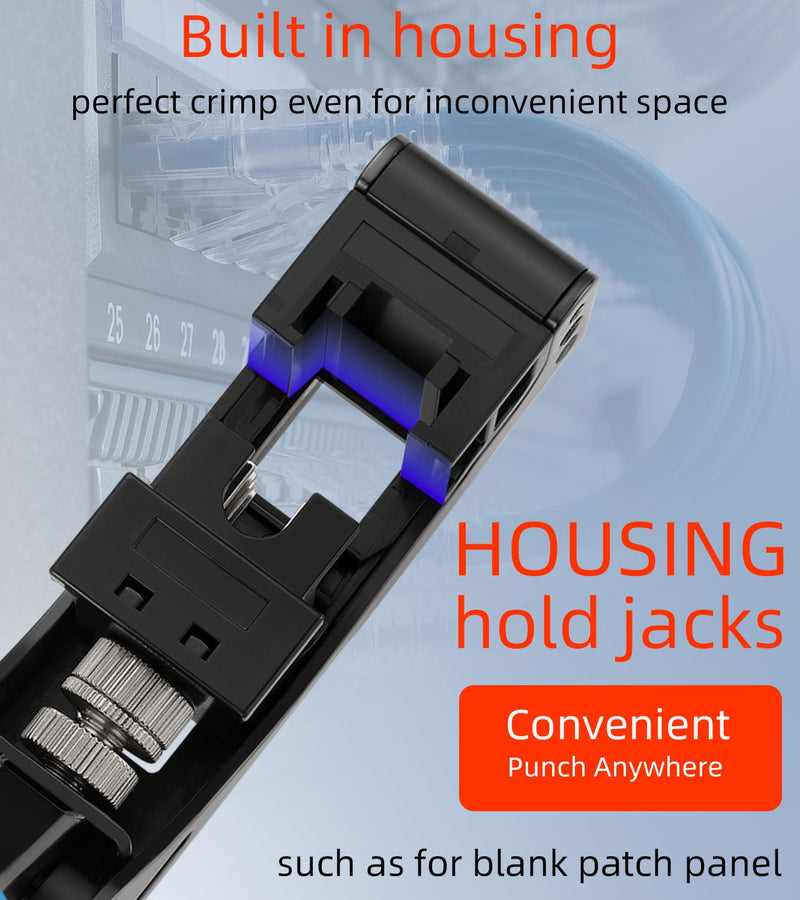 Rapink Speed Keystone Jack Tool for 90 Degree RJ45 Keystone, Ethernet Keystone Punch Down Tool for Time-saver and Effort-saver, Cat 6 Punch Down Tool Finger-hurt-free (Only for Rapink Keystone)