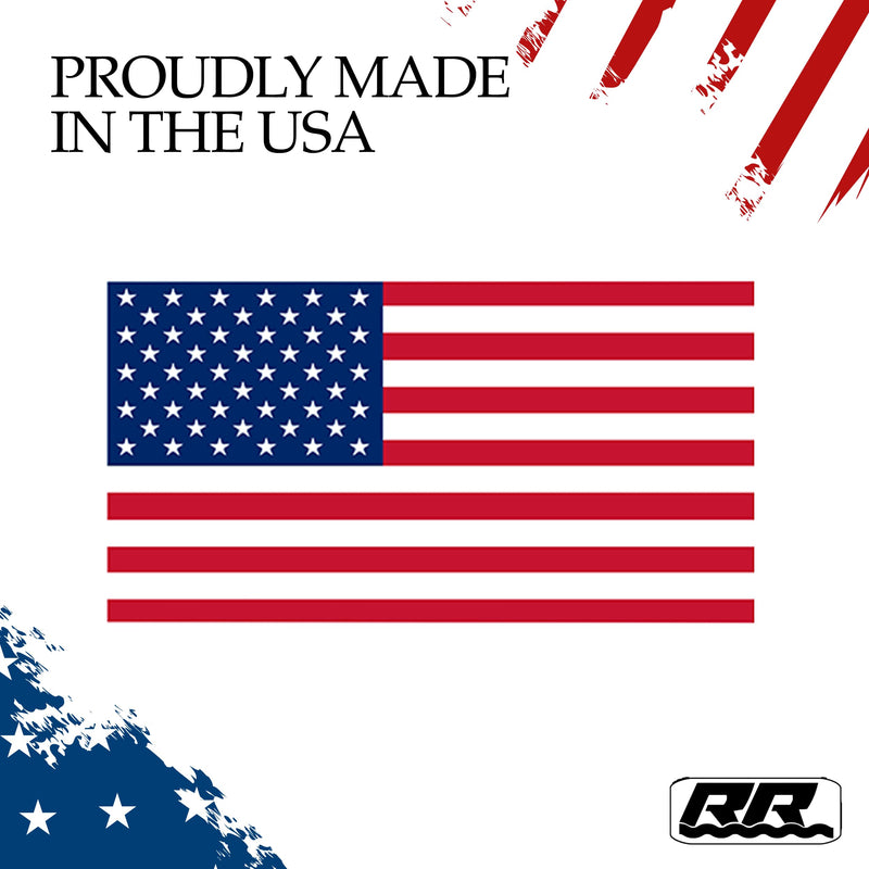 Rogue River Tactical 4 Pack USA American Flag Decal Bumper Sticker 5"x3"