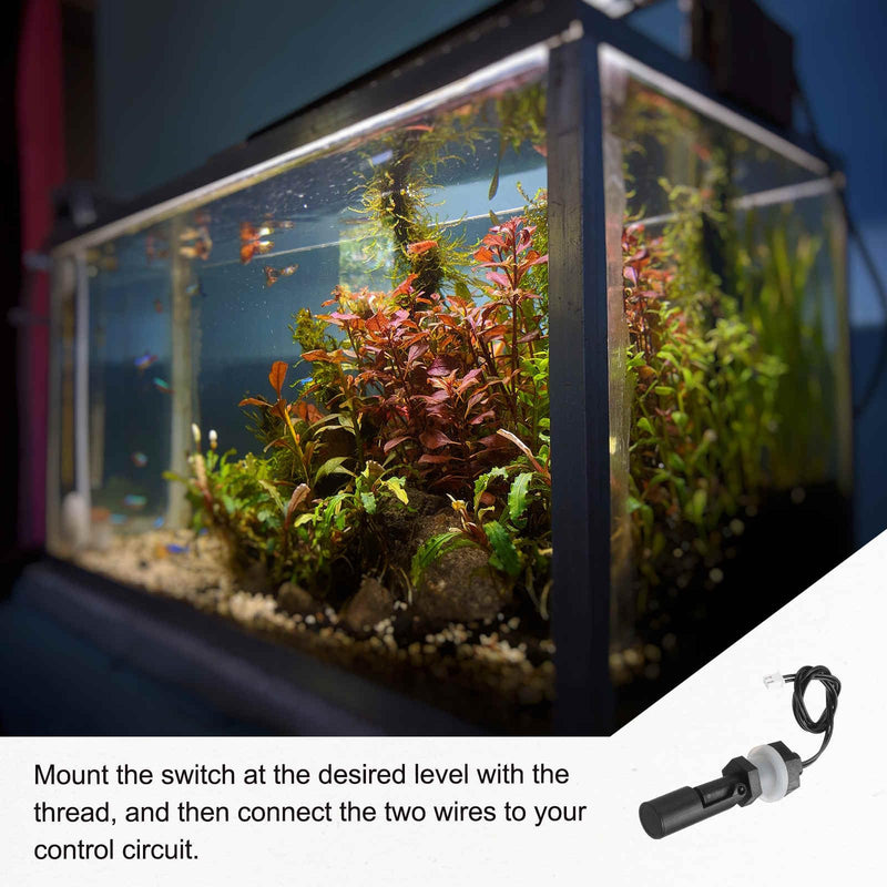 MECCANIXITY 2 Pack PP Float Switch M16 Plastic Liquid Level Sensor, Fish Tank Water Float Controller Sensor Switch with 82cm Rod for Smart Toilet Solar Tank Pool Pump Liquid Control