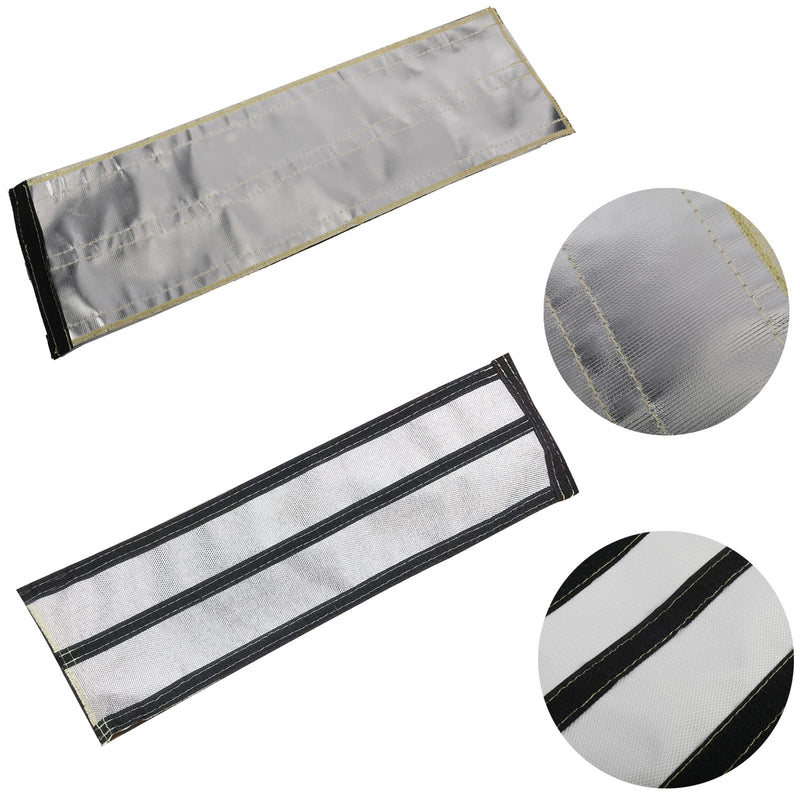 2 Packs Starter Heat Shield, Heat Shroud Sleeve, Heat Shield Sleeve, Fiberglass Heat Wrap, 7 in × 23.6 in