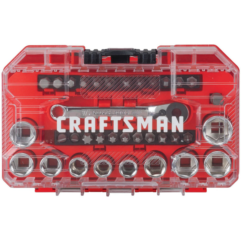 CRAFTSMAN Socket Set, SAE and Metric 1/4-in. Drive, 35 Piece (CMMT12005LZ) Socket Set (New Package)