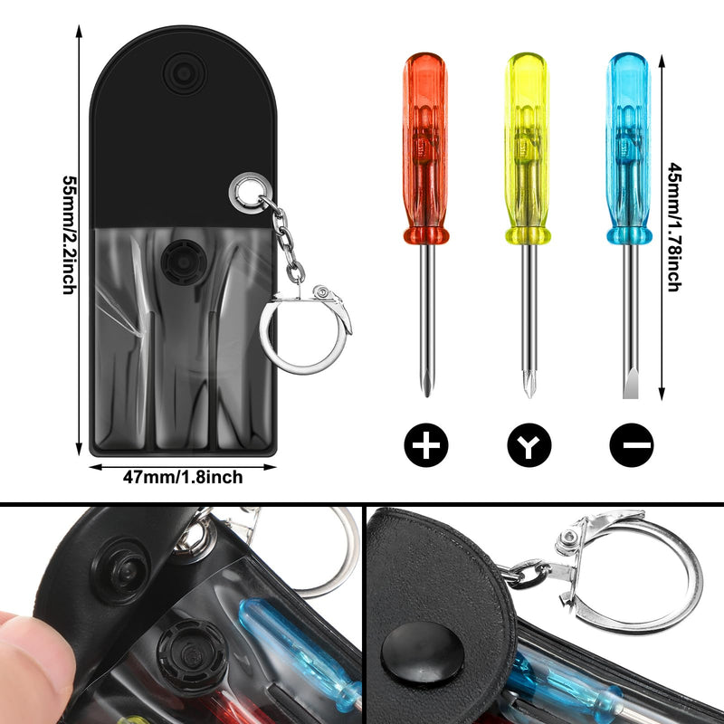 Jutom 40 Pcs Mini Tape Measure Keychain Bulk Mini Screwdriver Keychain Set Adult Tool Party Prize for Father's Men Gifts