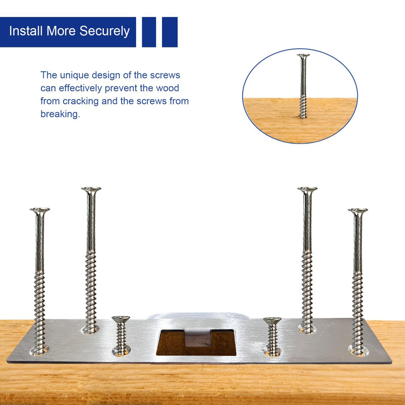 U 9476 Security Latch Strike, Extra Long Door Strike Plate 7", Reinforced Enlarged Striker Plate with Large Hole, Fix Door Won't Latch in, Extended to Cover Worn Slot (Satin Nickel, 2 Pack) Satin Nickel