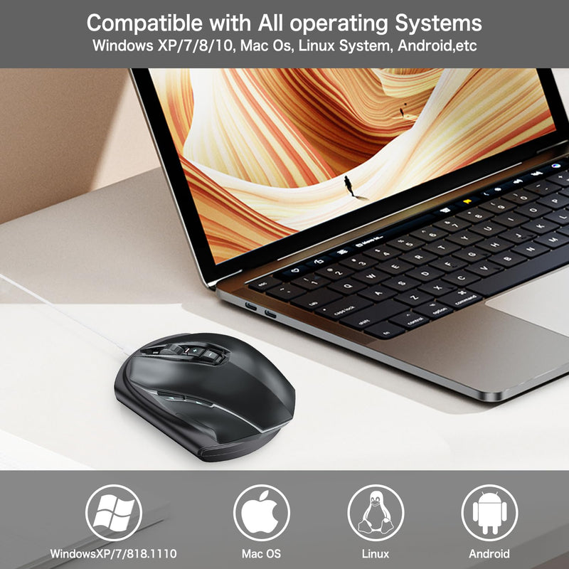 Mouse Jiggler, Ultra Slim, 20dB Quiet & Noiseless, Undetectable Mouse Mover Simulates Realistic Movement, Driver-Free Shaker for Keeping The PC Active and Secure