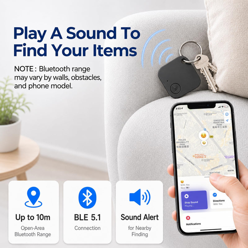 Mini Portable GPS Tracker for Vehicles, Undetectable GPS Car Tracker, No Monthly Fee/No SIM Card, Tracker Device for Kids, Dogs, Cars, Elderly, Compatible with iOS & Android (1) 1