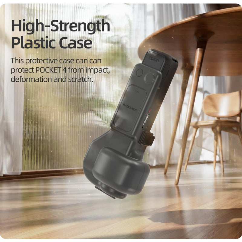 Gimbal Lens Screen Protector for DJI Osmo Pocket 4P, Protective Case Cover for DJI Osmo Pocket 4 Pro Accessories (Black) Black