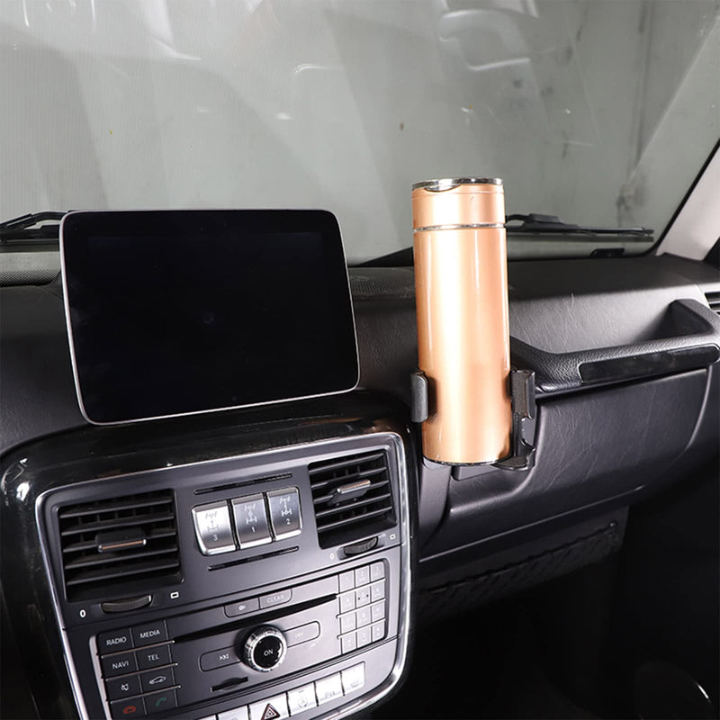 Car Multifunctional Phone Holder Compatible With 2007 2008 2009 2010 2011 2012 2013 2014 2015 2016 2017 2018 Mercedes Benz G-Class W463 G500 G550 G55 G63 G65 Phone Mount, Water cup holder (black) black