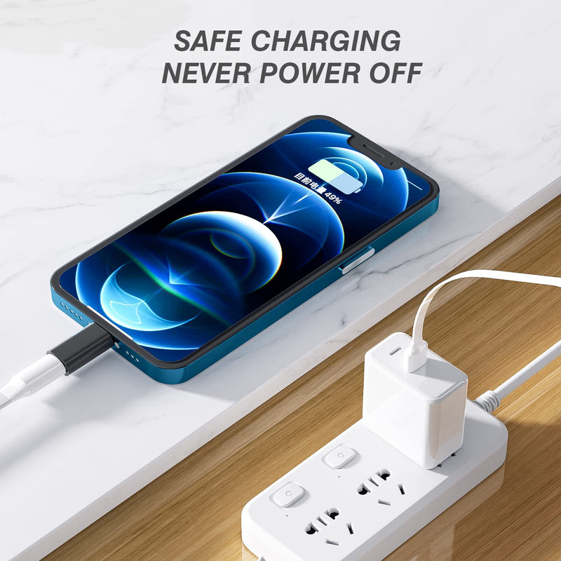 Micro USB Female to Lightning Male Charging Adapter 3 Pack for iPhone 14 13 12 11 Pro Max Android Cable Compatible for Apple MFi Certified Micro USB Adapter for iPad Pro Air Mini