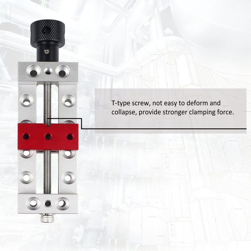 RATTMMOTOR Upgrade CNC Router Mini Vise Clamp, High-Precision DIY Engraver Machine Hold Down Clamp Mini Right Angle Vise, Working Range 65mm for DIY Mini CNC Router Milling Engraving Machine