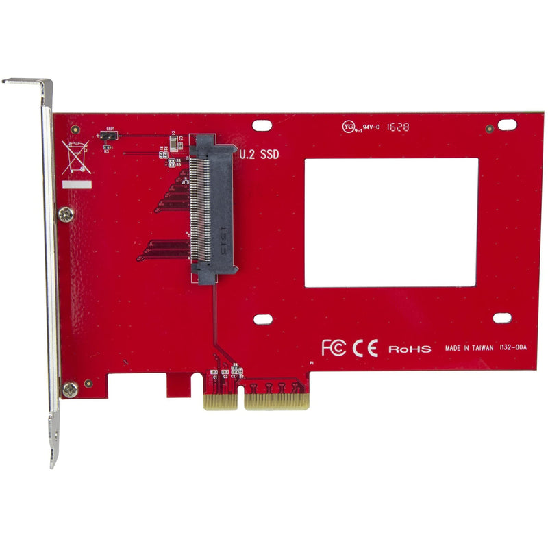 StarTech.com U.2 to PCIe Adapter - x4 PCIe - For 2.5" U.2 NVMe SSD - SFF-8639 PCIe Adapter - U.2 SSD - PCIe SSD - U.2 drive (PEX4SFF8639)