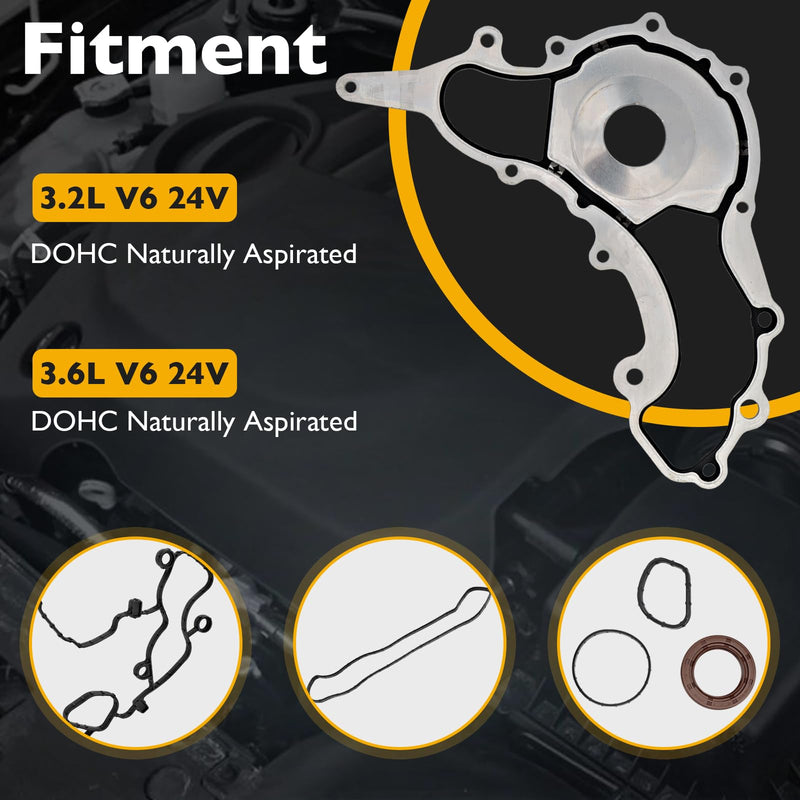 Timing Cover Gasket,Compatible with 2011-2017 Dodge Grand Caravan Jeep Grand Cherokee Chrysler 3.2L 3.6L V6 Engine,Replace# TC1169