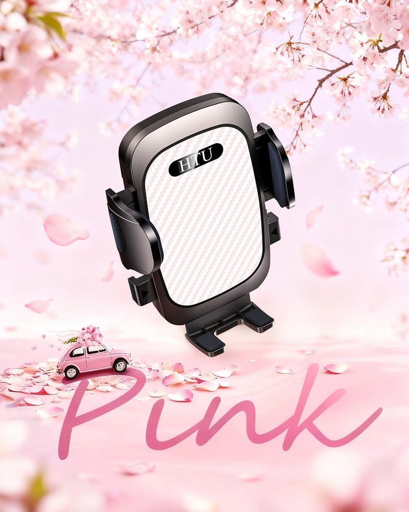 2026 Ultimate Best【True Military-Grade & Safety Cert】 Car Phone Holder | 【Upgraded 360 Rotation & 100LBS Strongest Suction】5-in-1 Truck Windshield Dashboard Vent Mount Stand for iPhone Android, Pink