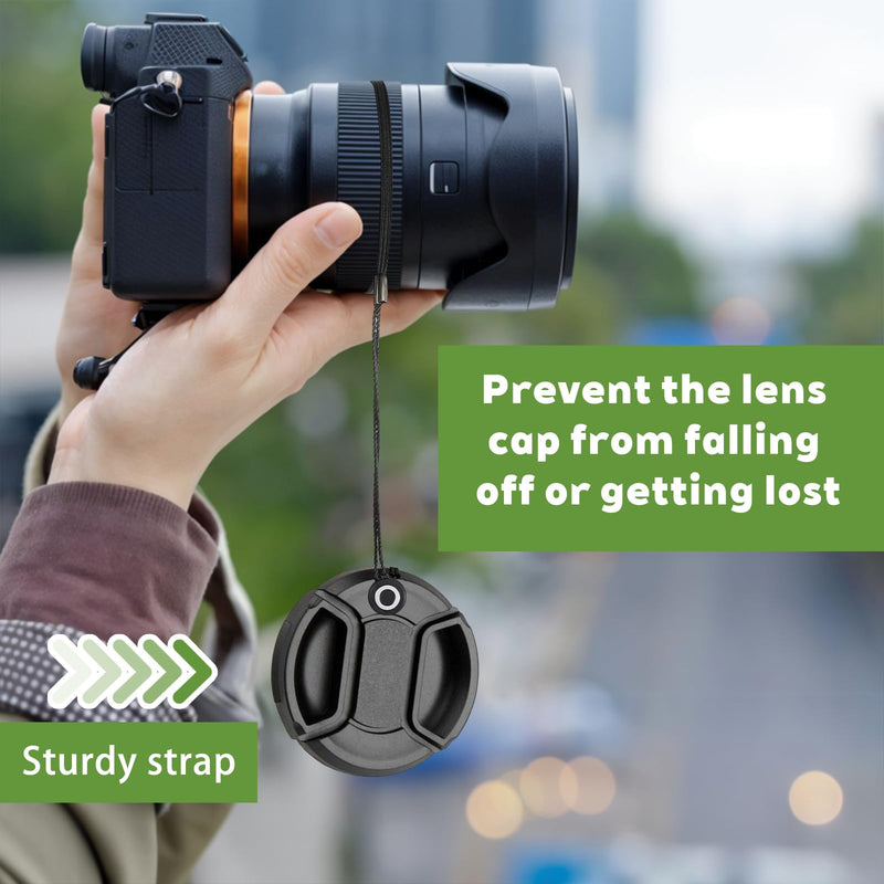 5 Pack Lens Cap Leash Strap with Elastic String, Lenses Caps Keeper | Camera Lens Cap Leash Holder for Mirrorless Camera Lenses