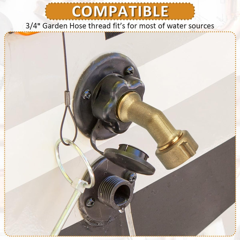 1pcs 45 Degree Water Hose Elbow - Easy Grip Connector for RV Drinking Water Hose Adapter & City Water Inlet Connection 1pcs