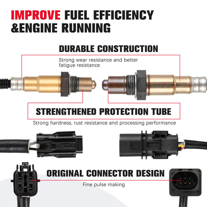 O2 Oxygen Sensor Upstream Downstream Compatible for Hyundai Elantra 1.8L L4 2011 2012 2013 2014 2.0L L4 2014 Except California Emission 234-5083 234-4550 2PCS