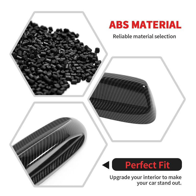 RT-TCZ Carbon Fiber Roof Antenna Cover Trim Decoration Exterior Accessories for Dodge Durango 2014-2024,for Dodge Ram 2018-2024,for Jeep Grand Cherokee 2021-2024