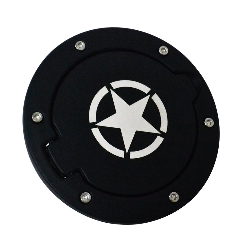 Hooke Road Wrangler JK Gas Cap Cover Fuel Filler Door Compatible with Jeep Wrangler JK & Unlimited 2007-2018