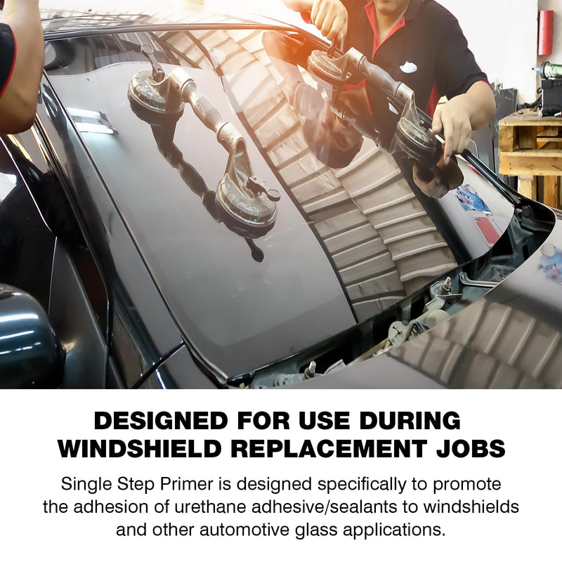 Single Step Primer for Windshield Replacement - Automotive Primer with Daubers - Adhesion Promoter Automotive - Windshield Urethane Adhesive, UV Resistant, High Performance Adhesion - Black - 50 mL / 1.7 fl oz 1.7 Fl Oz (Pack of 1)